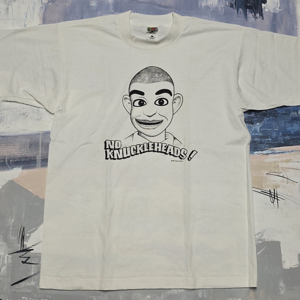 Vtg SS 1987 Paul Winchell Comedy Promo Sz L Shirt Ventriloquist No Knuckleheads
